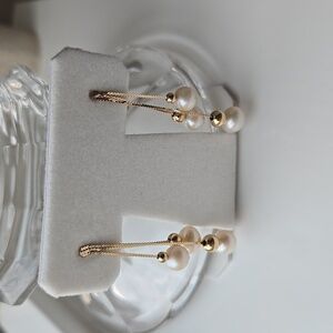 Vintage 14K Gold and Pearl Drop Earrings